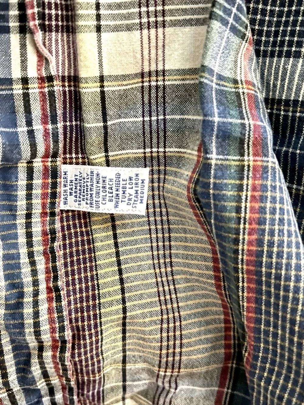 Ralph Lauren Vintage Men's Cotton Plaid Button Down Collared Shirt Size Large